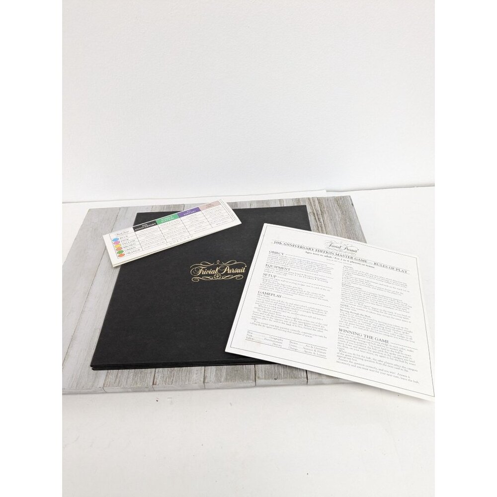 Hasbro 1992 Trivial Pursuit 10th Anniversary Game Board Replacement Instructions